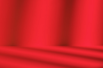 Obraz premium Red studio space with window shadow