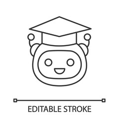 Machine learning linear icon