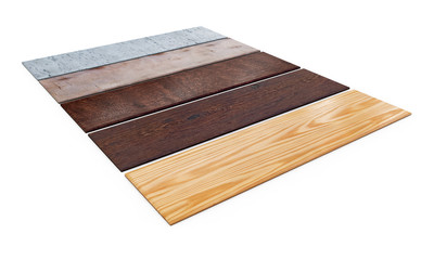 3d render of pine wood floor tiling assembly