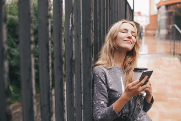 beautiful girl with a phone