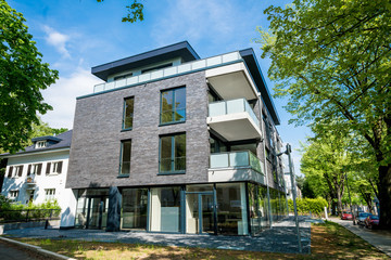 Modern apartment buildings exteriors