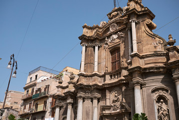 Palermo, Italy - September 06, 2018 : View of Sant Anna la Misericordia church