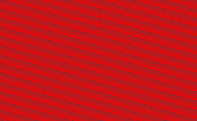 Roof tile red background isometric, pattern for house covering in color vector illustration