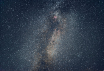 Amazing starry sky. Milky Way. Galaxy with stars.