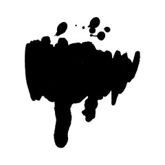 Abstract black ink blot background. Vector illustration. Grunge texture for cards and flyers design.