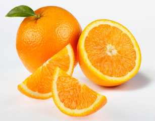 ORANGES ON WHITE