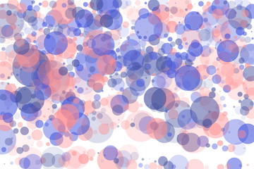 Pink purple circles of different size and transparency. Beautiful abstract background