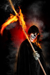 Halloween fire grim reaper