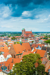 Fototapeta premium Church St. Nicholas in Wismar, Germany.