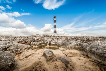Artrutx Lighthouse in Minorca, Spain.