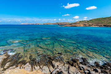 Cala Mica Creek in Minorca, Spain.
