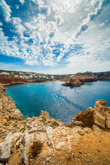 Fototapeta premium Cala Morell Creek in Minorca, Spain.