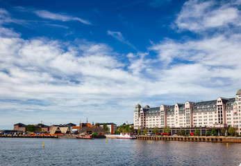 Obraz premium Bjorvika harbour Havnelageret Central Oslo Norway Scandinavia