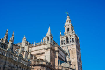 Fototapeta na wymiar Cathedral of Santa Maria de la Sede de Sevilla in Seville, Spain.