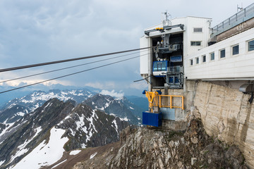 Cableway in Pic du Midi, France