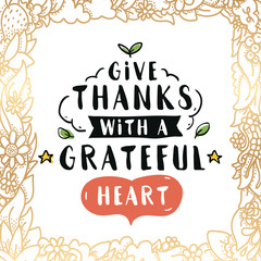 Happy Thanksgiving day typography.