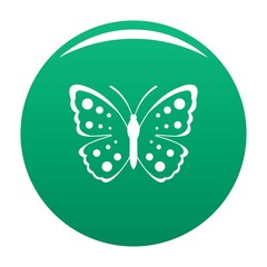 Spring butterfly icon. Simple illustration of spring butterfly vector icon for any design green