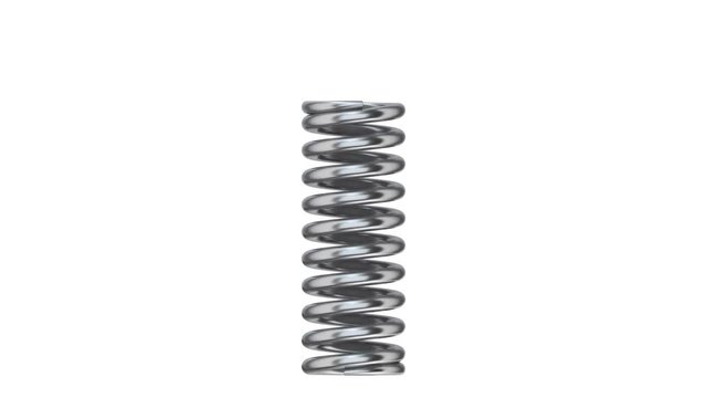 Tension and compression spring animation seamlessly loopable with alpha mask