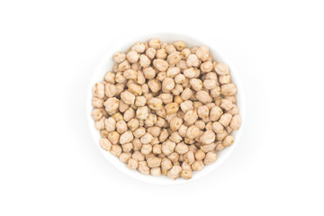 Raw Chickpeas in a bowl