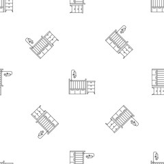 Baby room bed pattern seamless vector repeat geometric for any web design