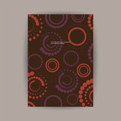 Flyer or Cover Design with Spotted Rings Pattern