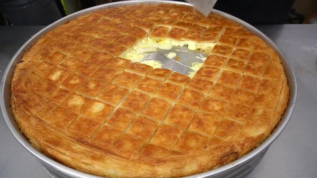 Cutting Cheese Pie Or Pasrty