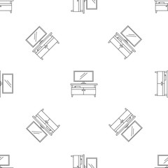 Tv home cinema pattern seamless vector repeat geometric for any web design