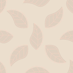 Seamless floral pattern. Natural background. Vector pattern with leaves. Floral decor. 