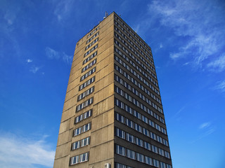 High builging perspective view from bottom to sky