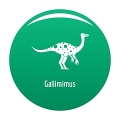 Gallimimus icon. Simple illustration of gallimimus vector icon for any design green