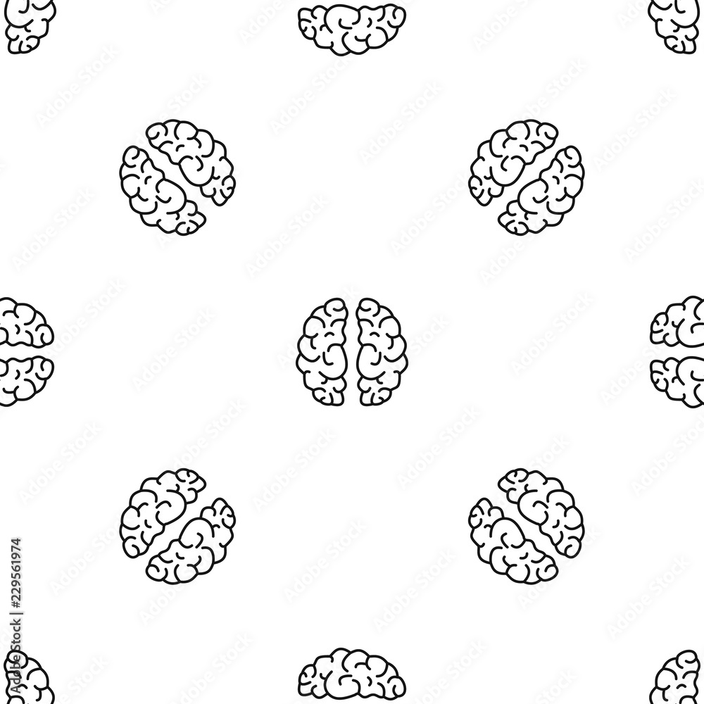 Poster artificial brain pattern seamless vector repeat geometric for any web design