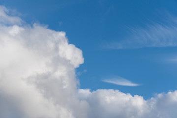 White clouds on a blue sky 