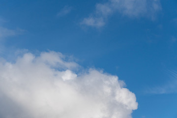 White clouds on a blue sky 