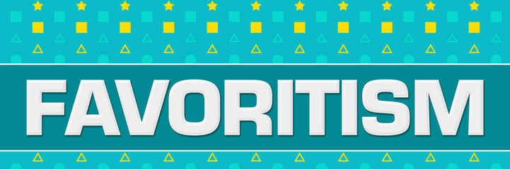 Favoritism Turquoise Yellow Basic Shapes Horizontal 