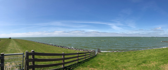 Panorama from a dike in Hindeloopen
