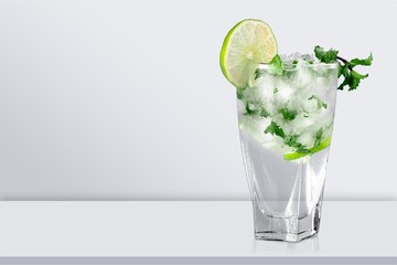 Fresh Mojito cocktail  on  background.