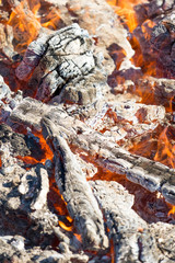 Photo of hot coals. Background. Place for your text.