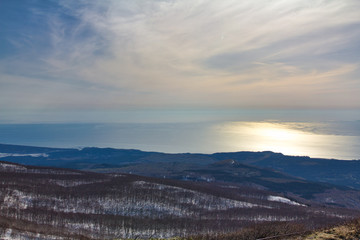 鳥海山からにかほ市方面
