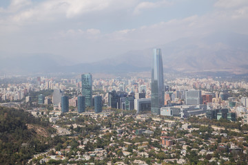 Obraz premium visão panorâmica de Santiago do Chile