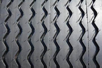 Fototapeta premium Close up on tracktor tire protector texture background.