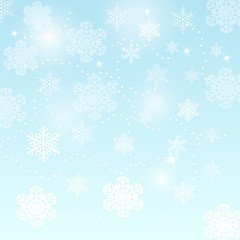 Naklejka na ściany i meble Abstract Christmas background with snowflakes and place for text