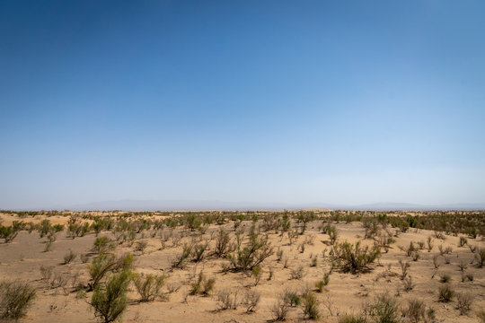 desert landscape view near Yazd in Iran