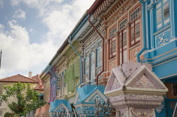 Obraz premium Maisons historiques à Singapour