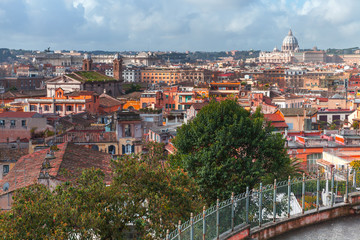 Fototapeta na wymiar Cityscape of old Rome, Italy