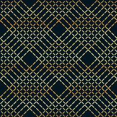 Fototapeta premium Geometric vector golden line pattern. Seamless abstract texture for wallpapers and background