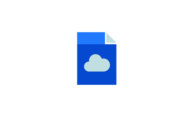 file vector icon. cloud/ cloud database file  icon concept white baground