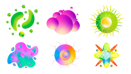 Viruses vector set. White Background.
