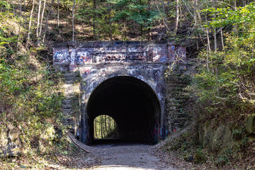 Abandoned railroad tunnel