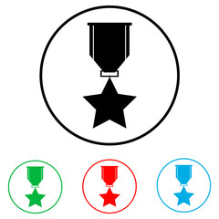 Medal simple icon, the logo on a white background