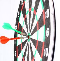 arrows in the center of the target.Darts